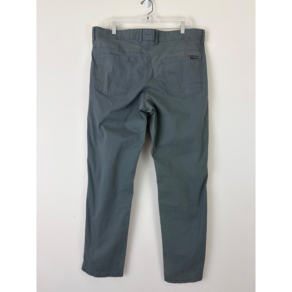 Columbia Mens Regular Fit Pants Green Grey 38x34 Stretch Cotton Gorpcore